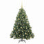 Kunstigt juletræ med 150 LED'er Grøn 150 cm PE og PVC