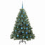Kunstigt juletræ med 150 LED'er Grøn 150 cm PE og PVC