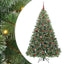 Kunstigt juletræ med 300 LED'er Grøn 180 cm PE og PVC