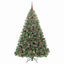 Kunstigt juletræ med 300 LED'er Grøn 180 cm PE og PVC