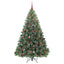 Kunstigt juletræ med 300 LED'er Grøn 180 cm PE og PVC