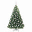 Kunstigt juletræ med 300 LED'er Grøn 180 cm PE og PVC
