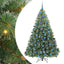 Kunstigt juletræ med 300 LED'er Grøn 180 cm PE og PVC
