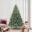 Kunstigt juletræ med 300 LED'er Grøn 210 cm PE og PVC