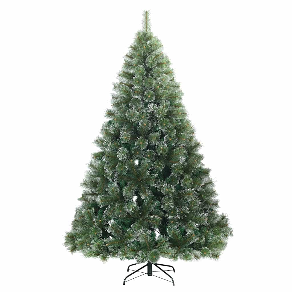 Kunstigt juletræ med 300 LED'er Grøn 240 cm PE og PVC