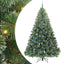 Kunstigt juletræ med 300 LED'er Grøn 240 cm PE og PVC