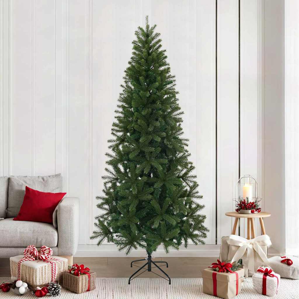 Kunstigt juletræ med stativ Grøn 240 cm PVC, PE og stål