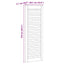 Skabsdør Naturfarvet 110 x 2,1 x 39,5 cm Massiv fyrretræ