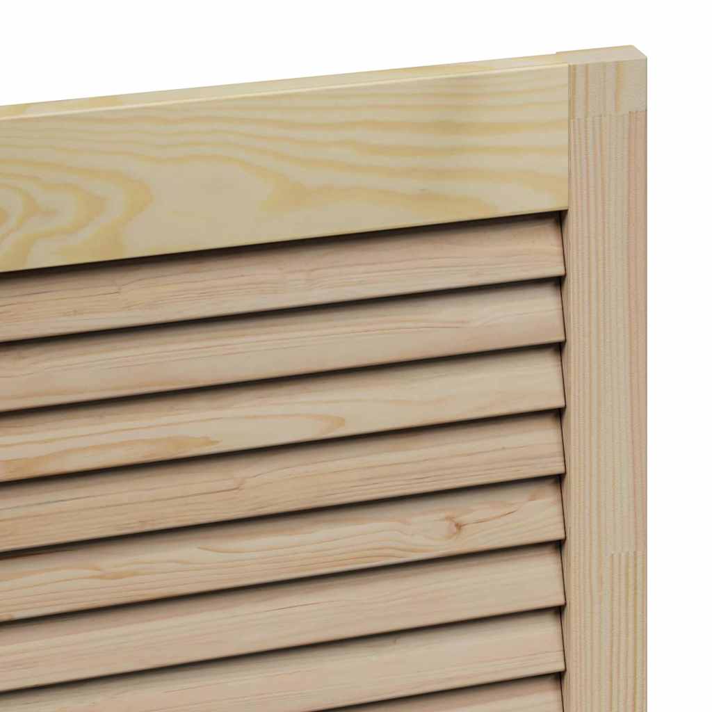 Skabsdør 2 pcs Naturfarvet 110 x 2,1 x 39,5 cm Massiv fyrretræ