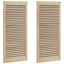 Skabsdør 2 pcs Naturfarvet 49,5 x 2,1 x 110 cm Massiv fyrretræ