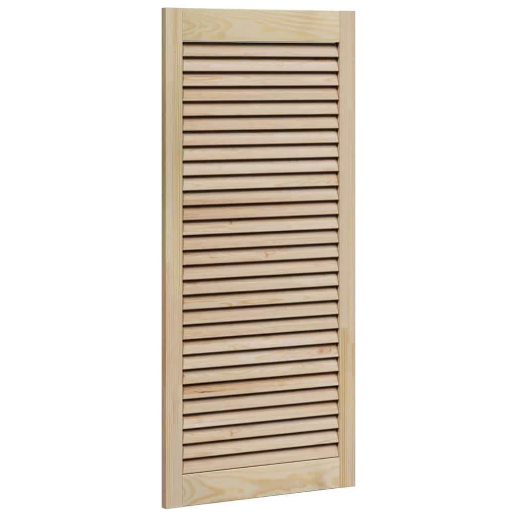 Skabsdør 2 pcs Naturfarvet 49,5 x 2,1 x 110 cm Massiv fyrretræ