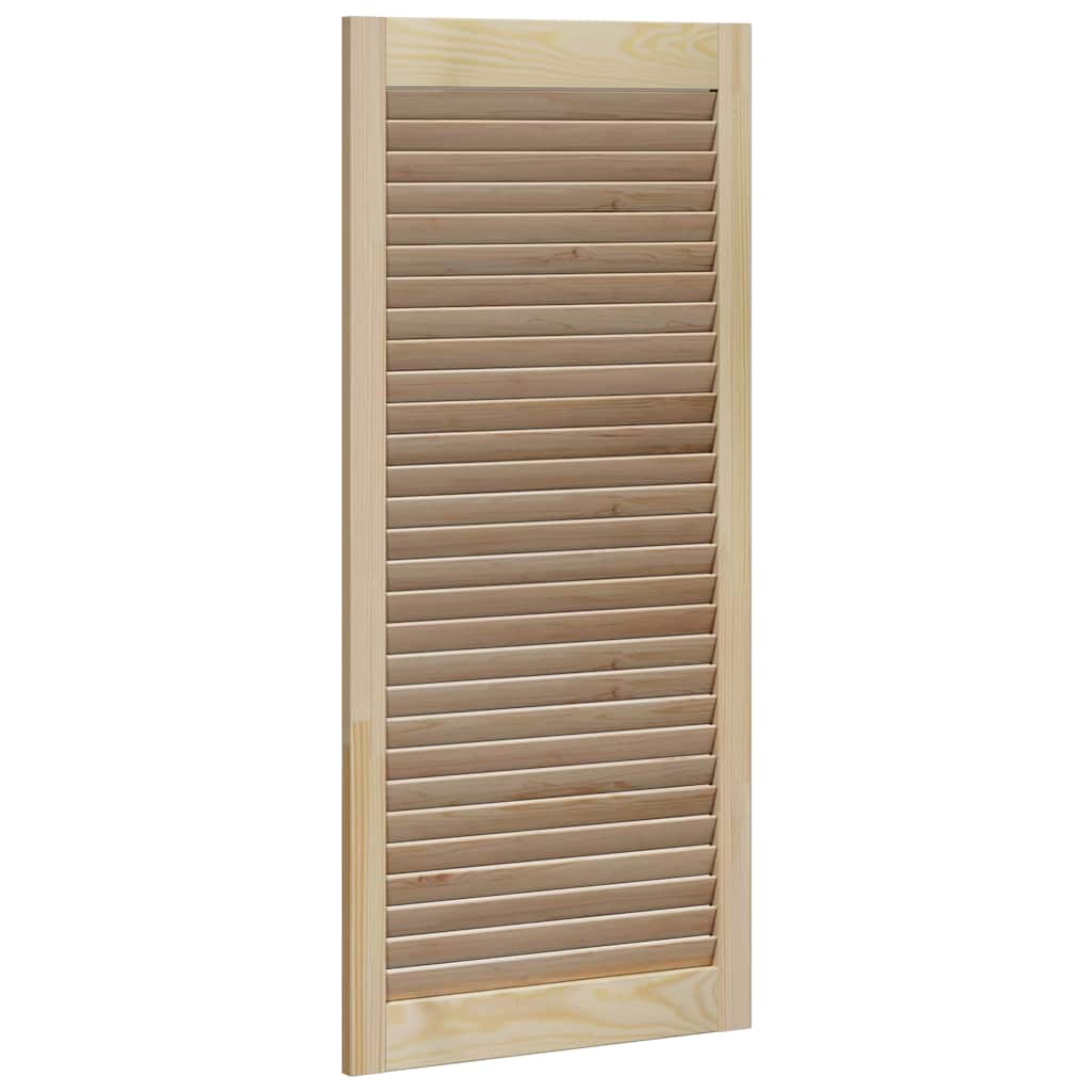 Skabsdør 2 pcs Naturfarvet 49,5 x 2,1 x 110 cm Massiv fyrretræ