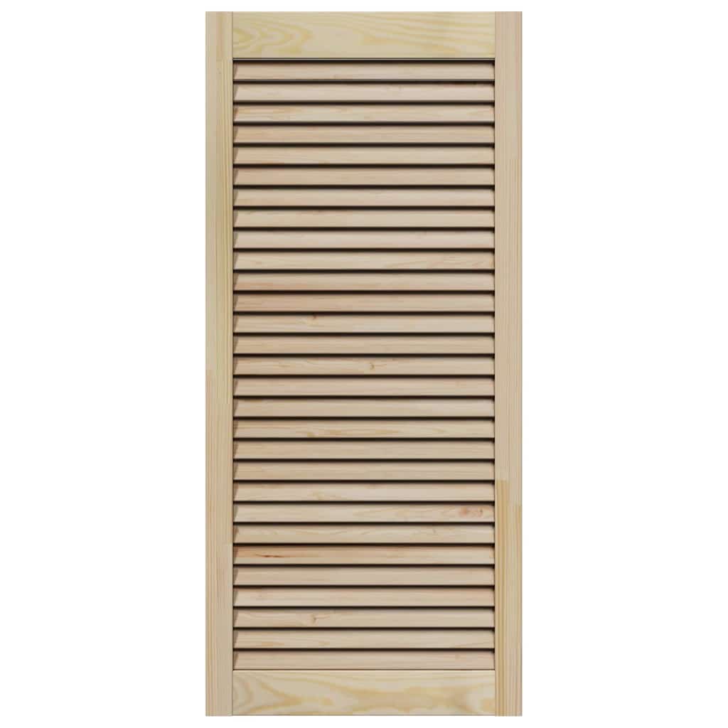 Skabsdør 2 pcs Naturfarvet 49,5 x 2,1 x 110 cm Massiv fyrretræ