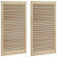 Skabsdør med dør 2 stk. Naturfarvet 110 x 2,1 x 59,5 cm