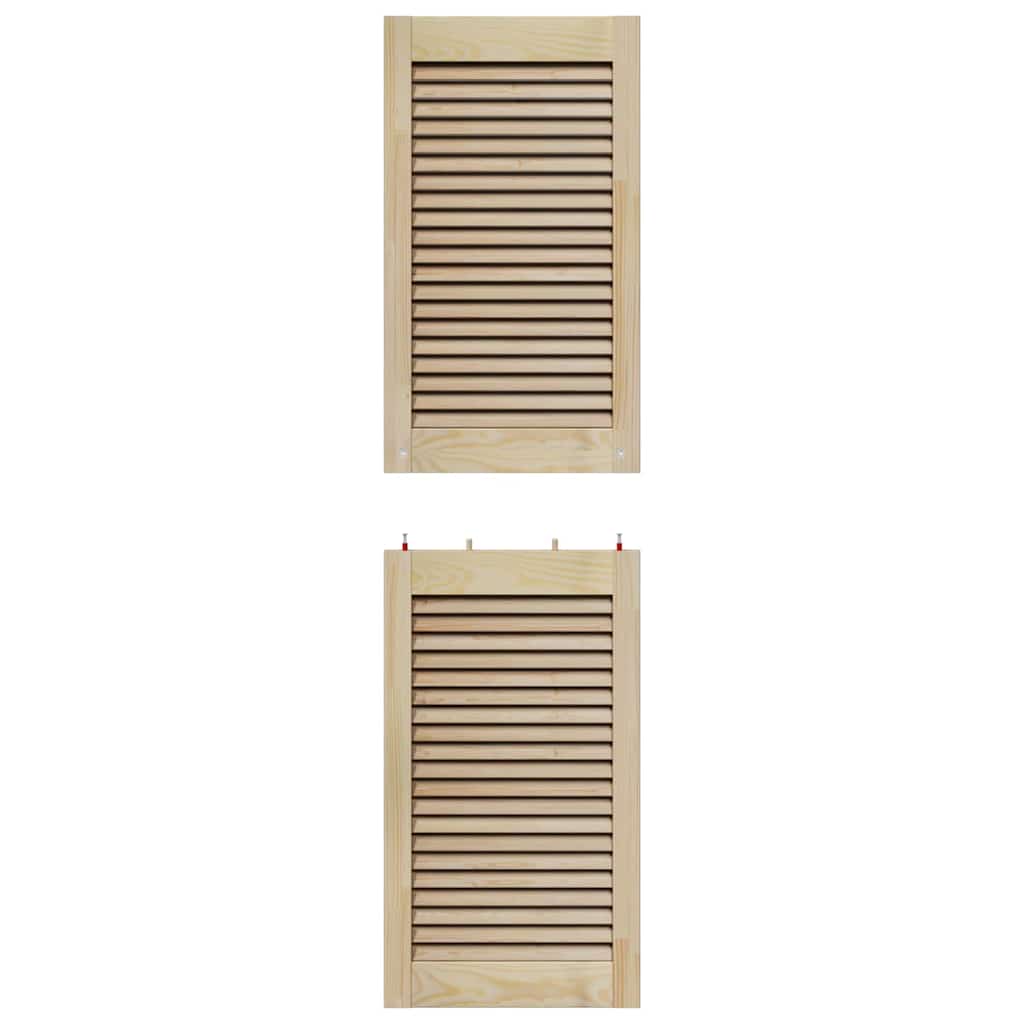 Skabsdør med dør 2 pcs Naturfarvet 140,5 x 2,1 x 39,5 cm