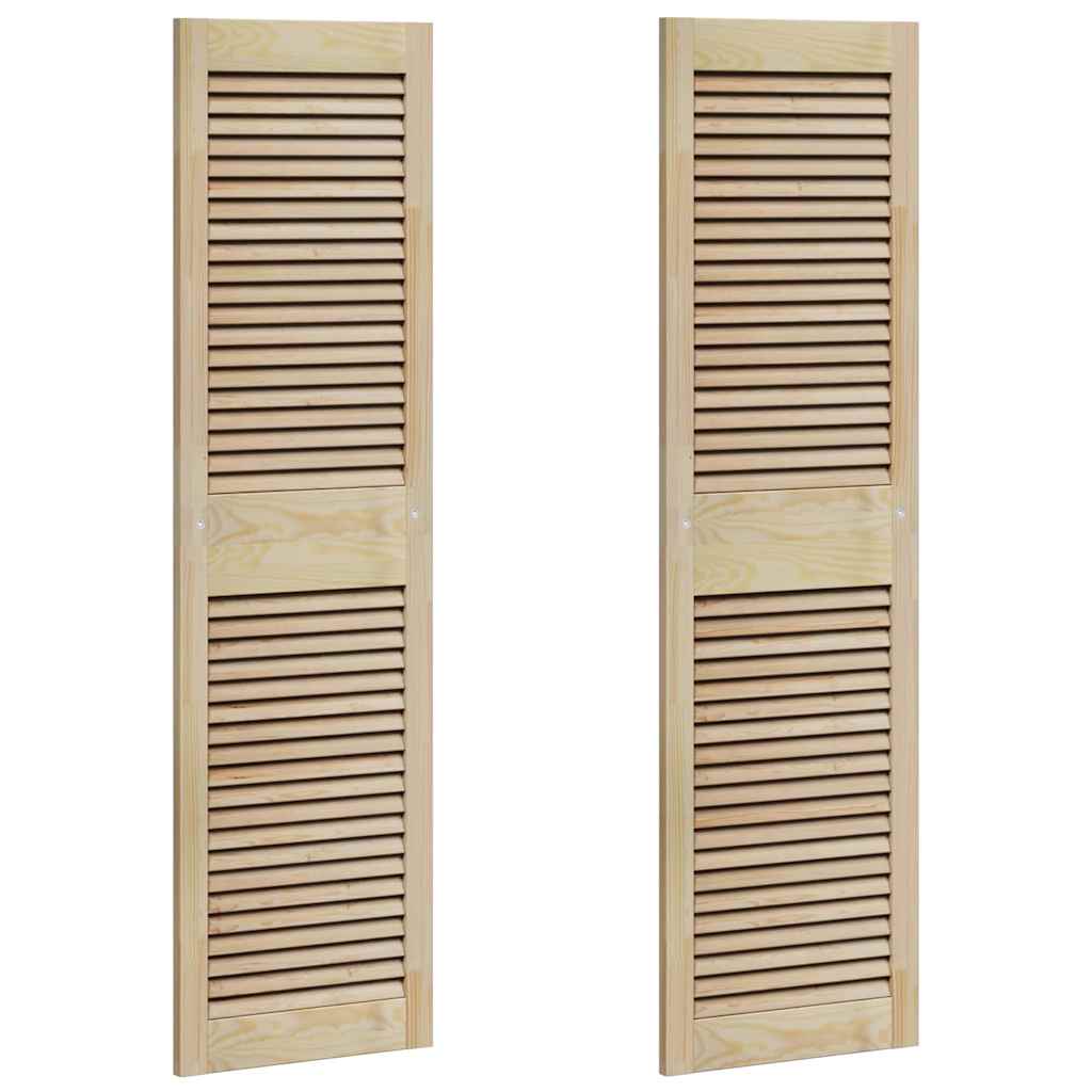 Skabsdør med dør 2 pcs Naturfarvet 140,5 x 2,1 x 39,5 cm
