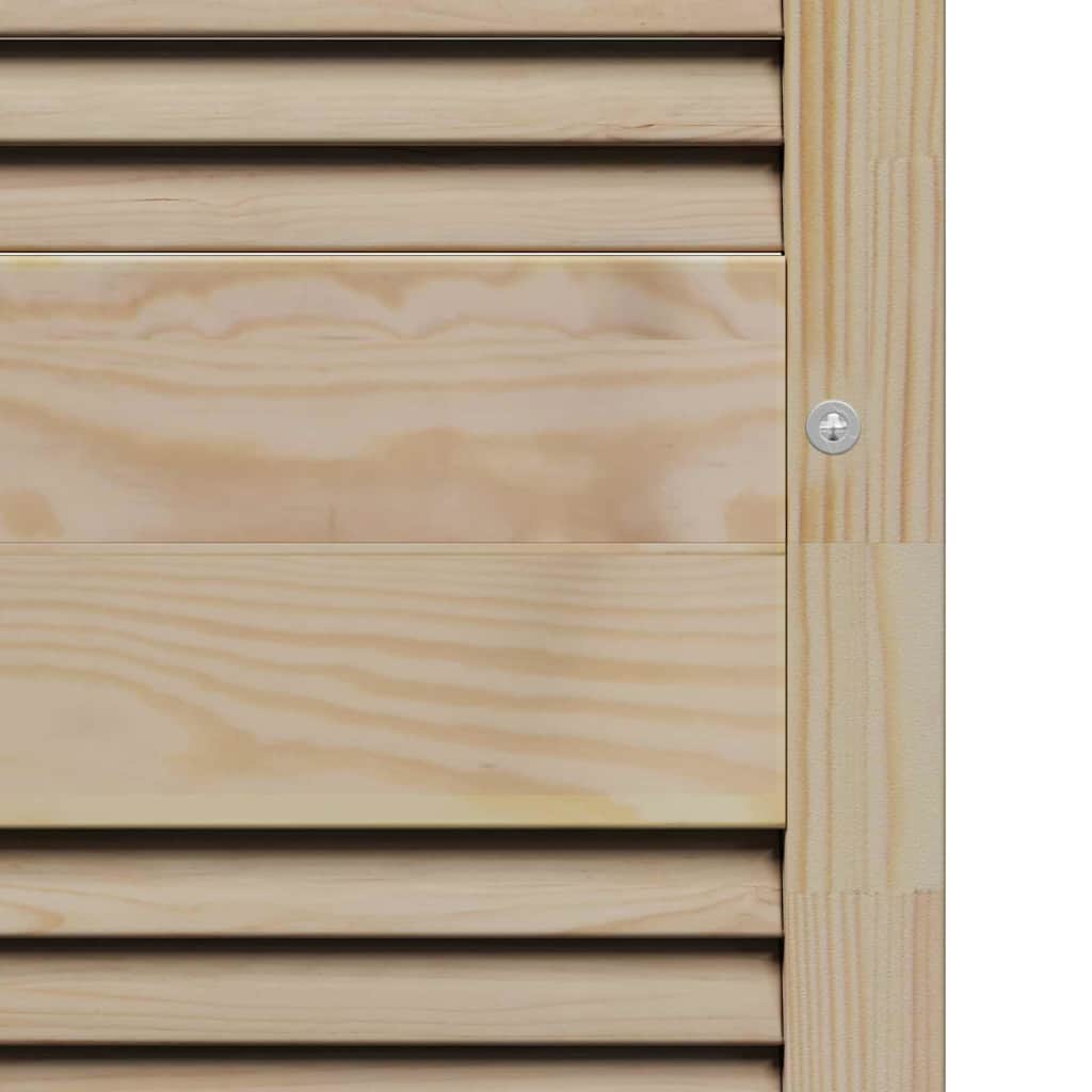 Skabsdør 2 pcs Naturfarvet 170 x 2,1 x 39,5 cm Massiv fyrretræ