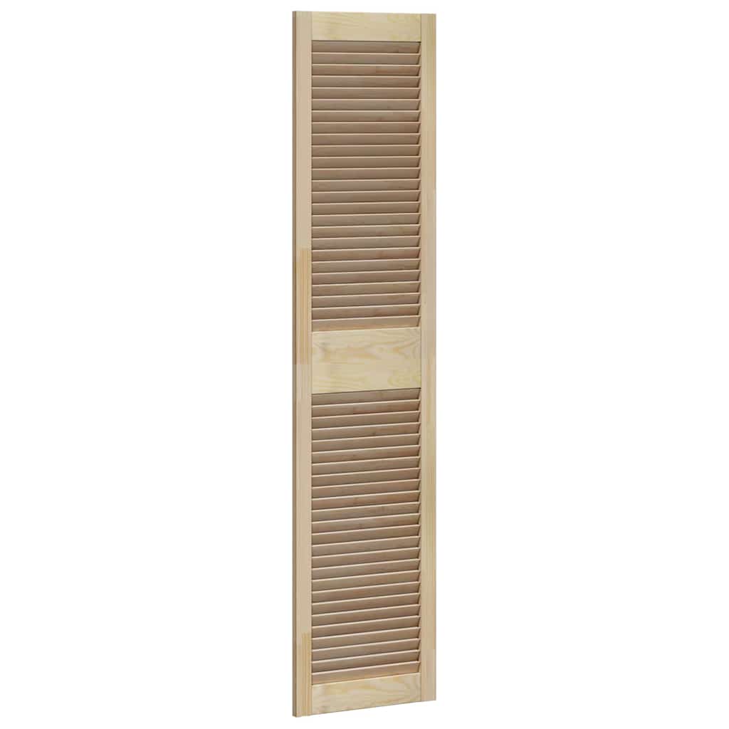 Skabsdør 2 pcs Naturfarvet 170 x 2,1 x 39,5 cm Massiv fyrretræ