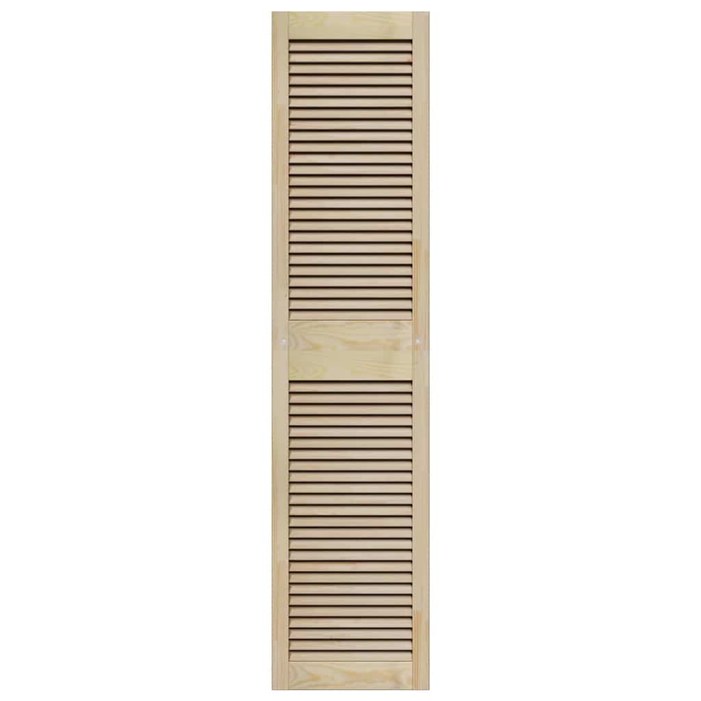 Skabsdør 2 pcs Naturfarvet 170 x 2,1 x 39,5 cm Massiv fyrretræ