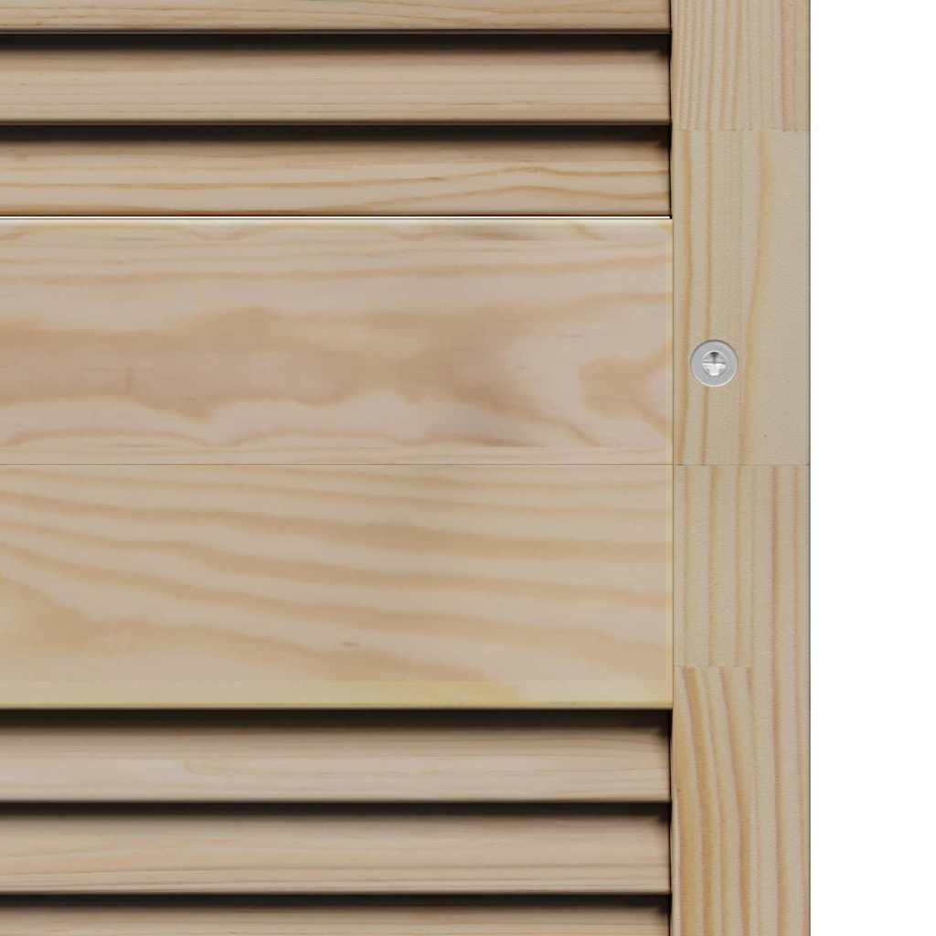Skabsdør 2 pcs Naturfarvet 170 x 2,1 x 49,5 cm Massiv fyrretræ