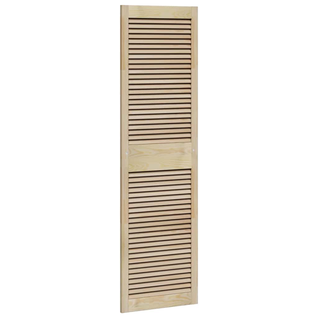 Skabsdør 2 pcs Naturfarvet 170 x 2,1 x 49,5 cm Massiv fyrretræ