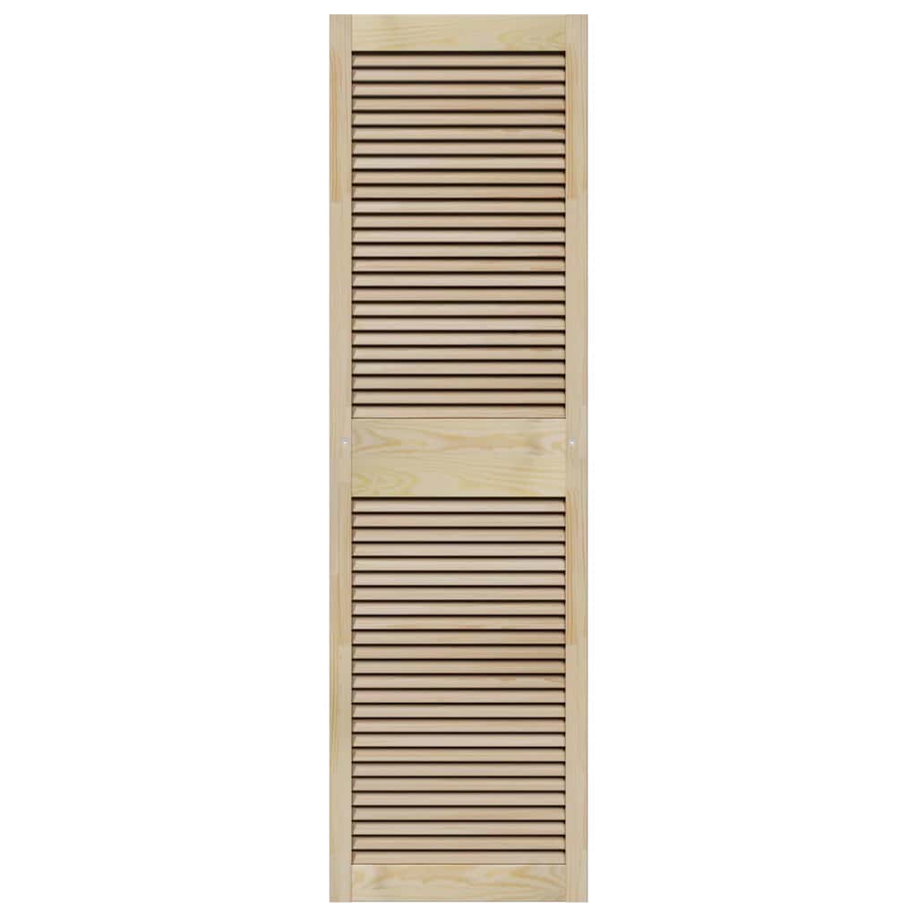 Skabsdør 2 pcs Naturfarvet 170 x 2,1 x 49,5 cm Massiv fyrretræ