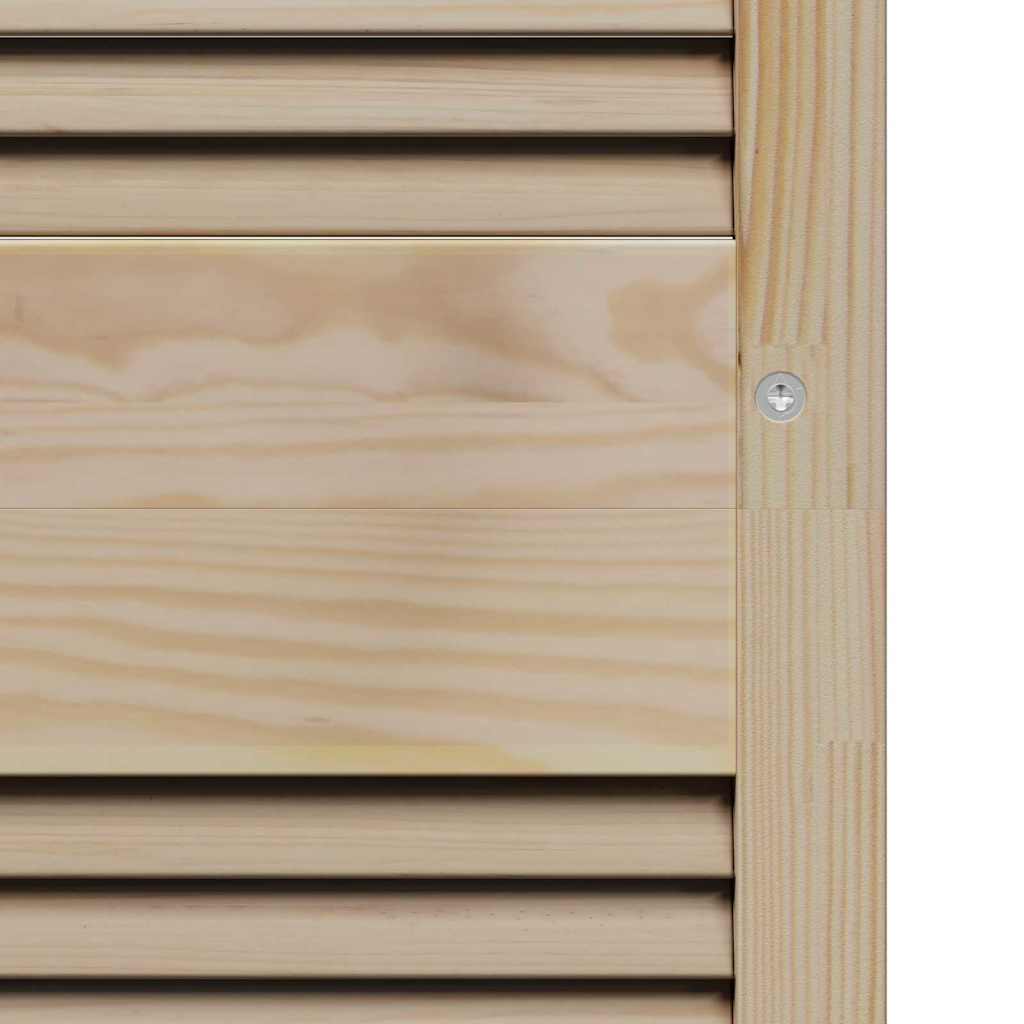 Skabsdør 2 pcs Naturfarvet 170 x 2,1 x 59,5 cm Massiv fyrretræ
