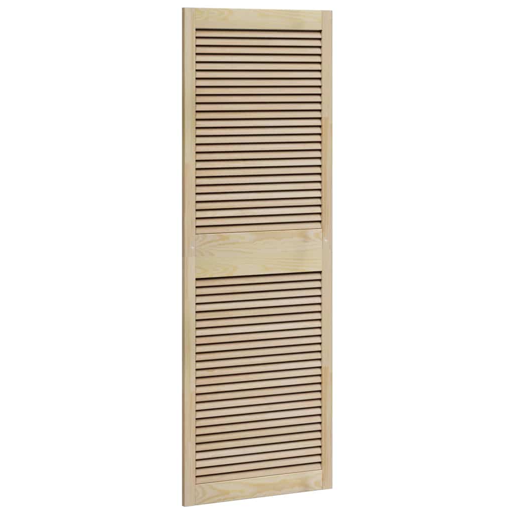 Skabsdør 2 pcs Naturfarvet 170 x 2,1 x 59,5 cm Massiv fyrretræ