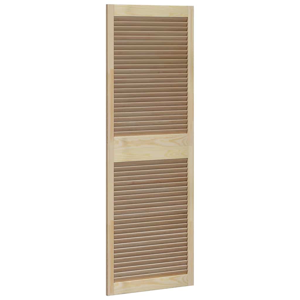 Skabsdør 2 pcs Naturfarvet 170 x 2,1 x 59,5 cm Massiv fyrretræ