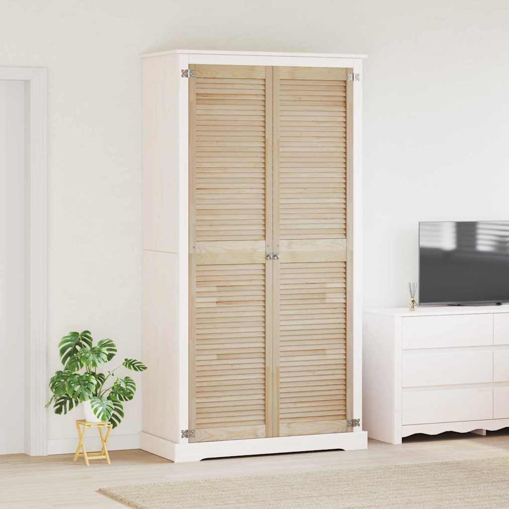 Skabsdør 2 pcs Naturfarvet 201 x 2,1 x 49,5 cm Massiv fyrretræ