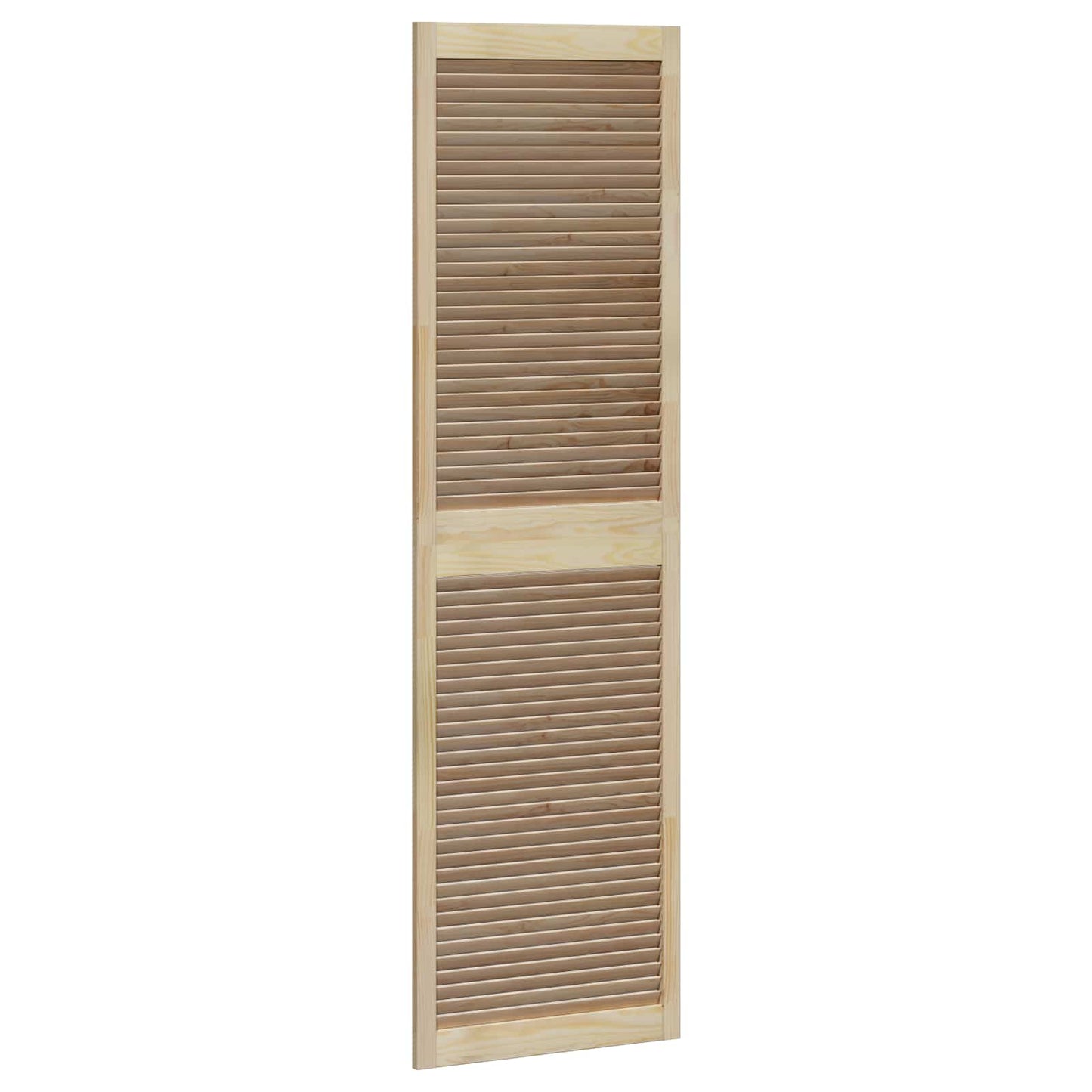Skabsdør 2 pcs Naturfarvet 201 x 2,1 x 59,5 cm Massiv fyrretræ