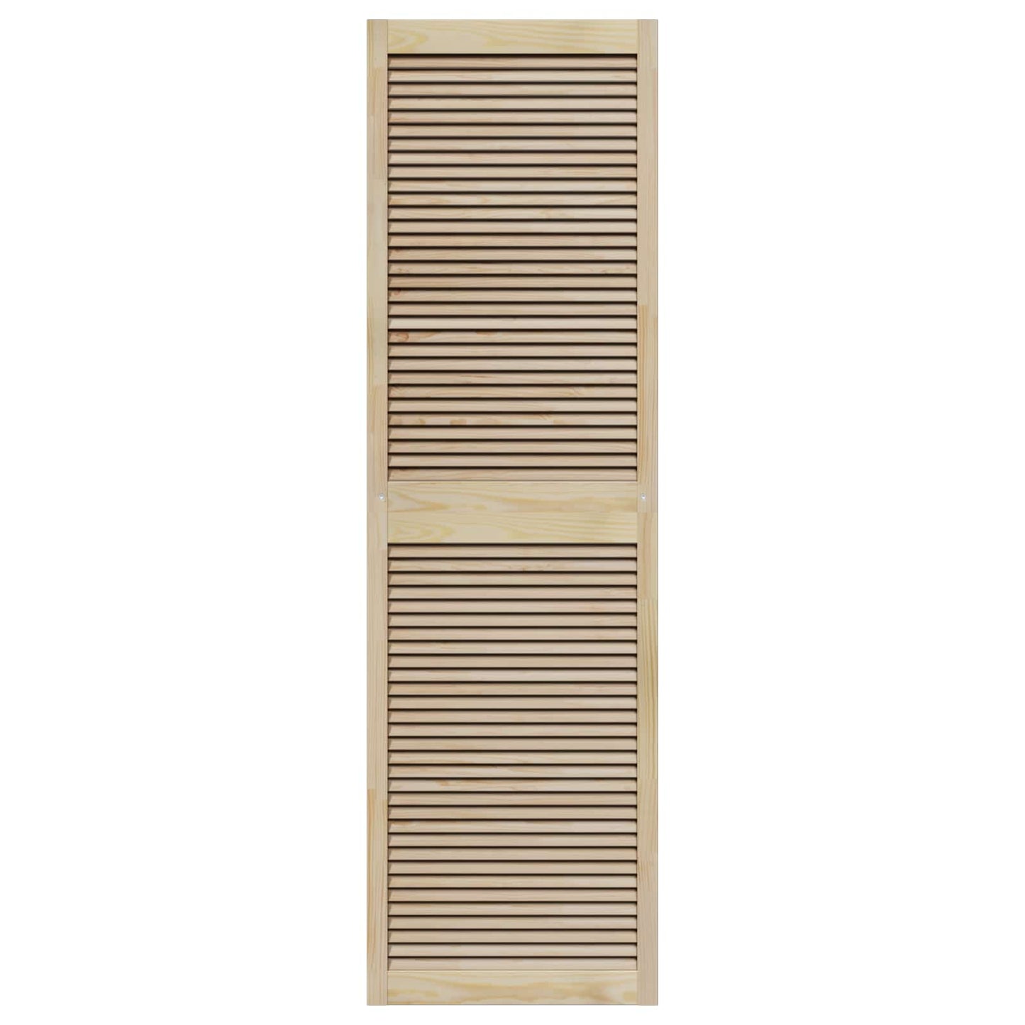 Skabsdør 2 pcs Naturfarvet 201 x 2,1 x 59,5 cm Massiv fyrretræ