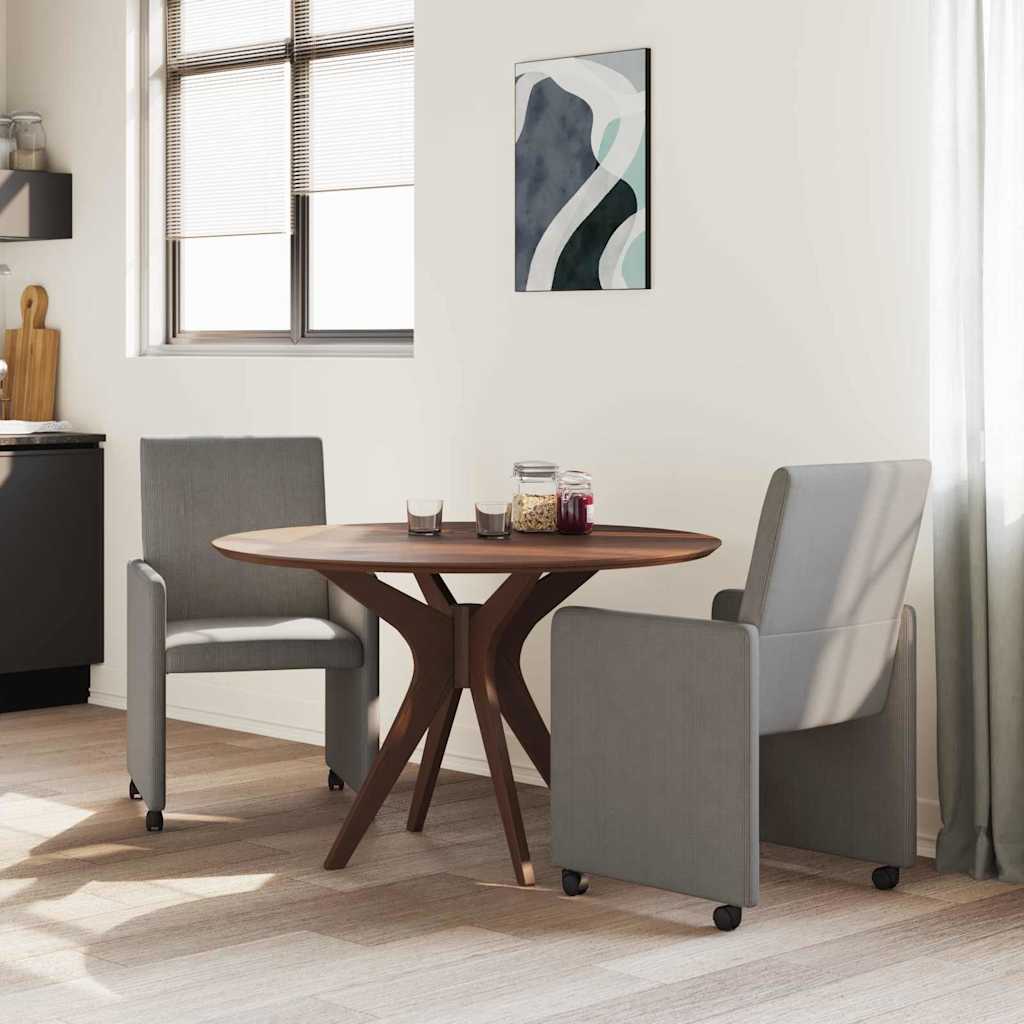 Spisebordsstole med hjul med hjul 2 pcs Lysegrå 57 x 66 x 94 cm