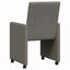 Spisebordsstole med hjul med hjul 2 pcs Lysegrå 57 x 66 x 94 cm