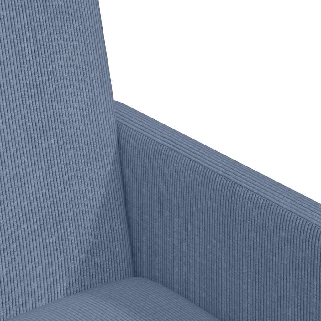 Spisebordsstole med hjul med hjul 2 pcs Blå 57 x 66 x 94 cm