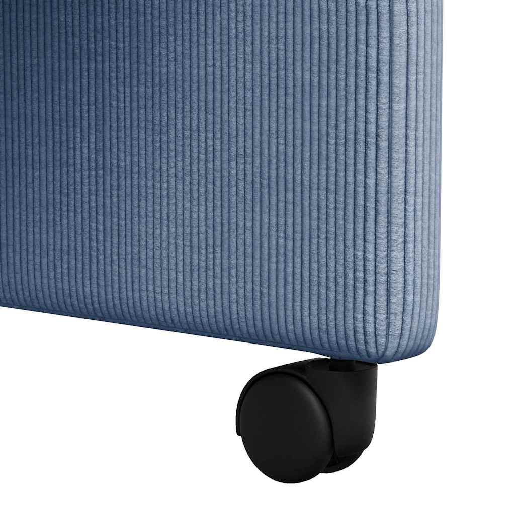 Spisebordsstole med hjul med hjul 2 pcs Blå 57 x 66 x 94 cm