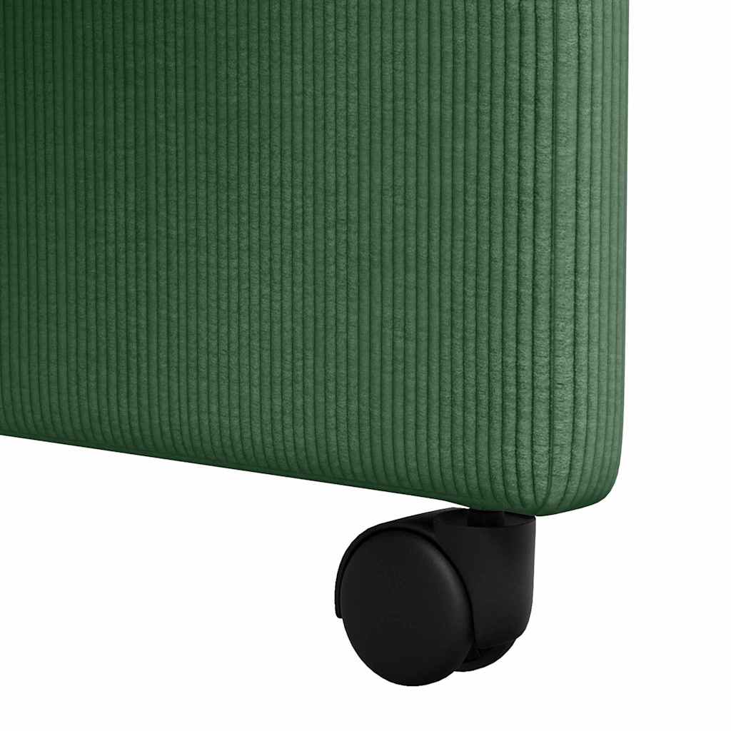 Spisebordsstole med hjul 2 pcs Grå grøn 57 x 66 x 94 cm