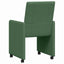 Spisebordsstole med hjul 2 pcs Grå grøn 57 x 66 x 94 cm