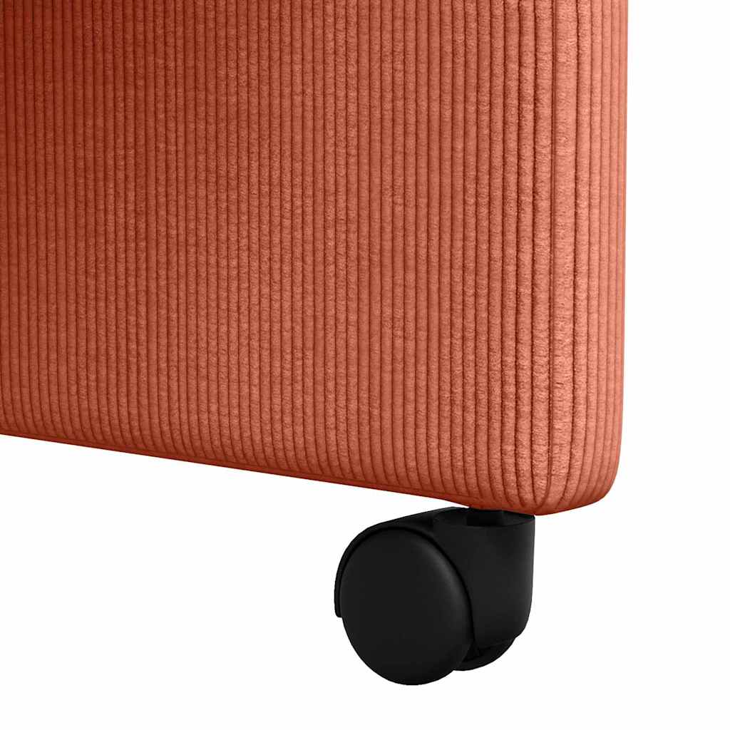 Spisebordsstole med hjul 2 pcs Rød orange 57 x 66 x 94 cm
