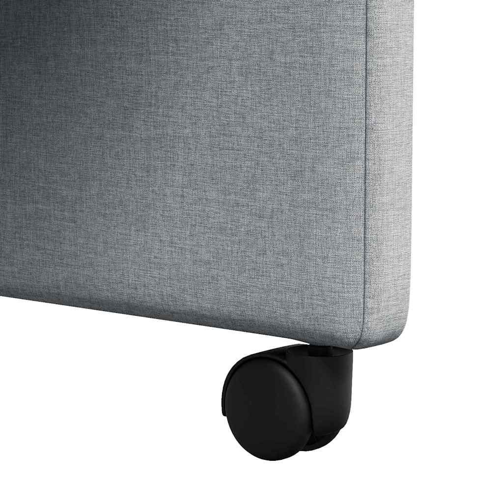 Spisebordsstole med hjul 2 pcs Lysegrå 57 x 66 x 94 cm Stof