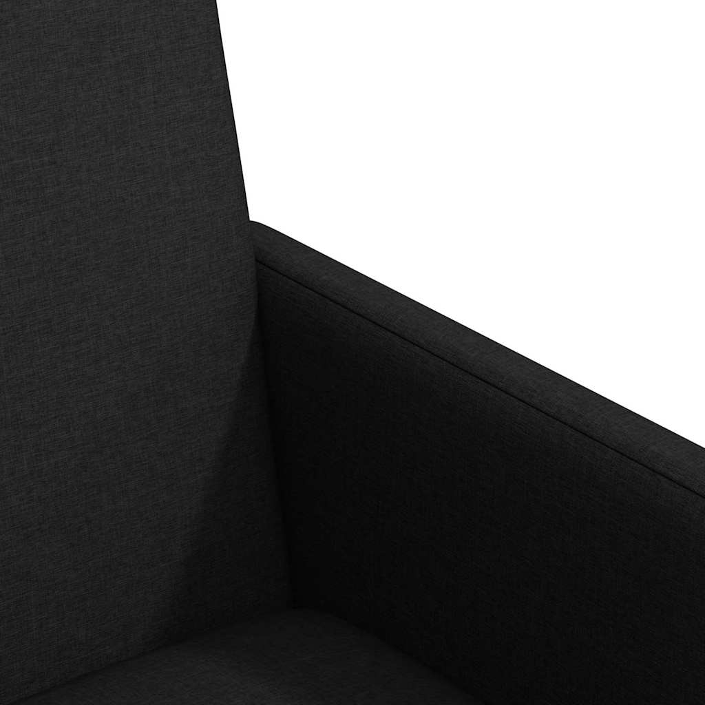 Spisebordsstole med hjul 2 pcs Sort 57 x 66 x 94 cm Stof