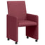 Spisebordsstole med hjul 2 pcs Vinrød 57 x 66 x 94 cm Stof