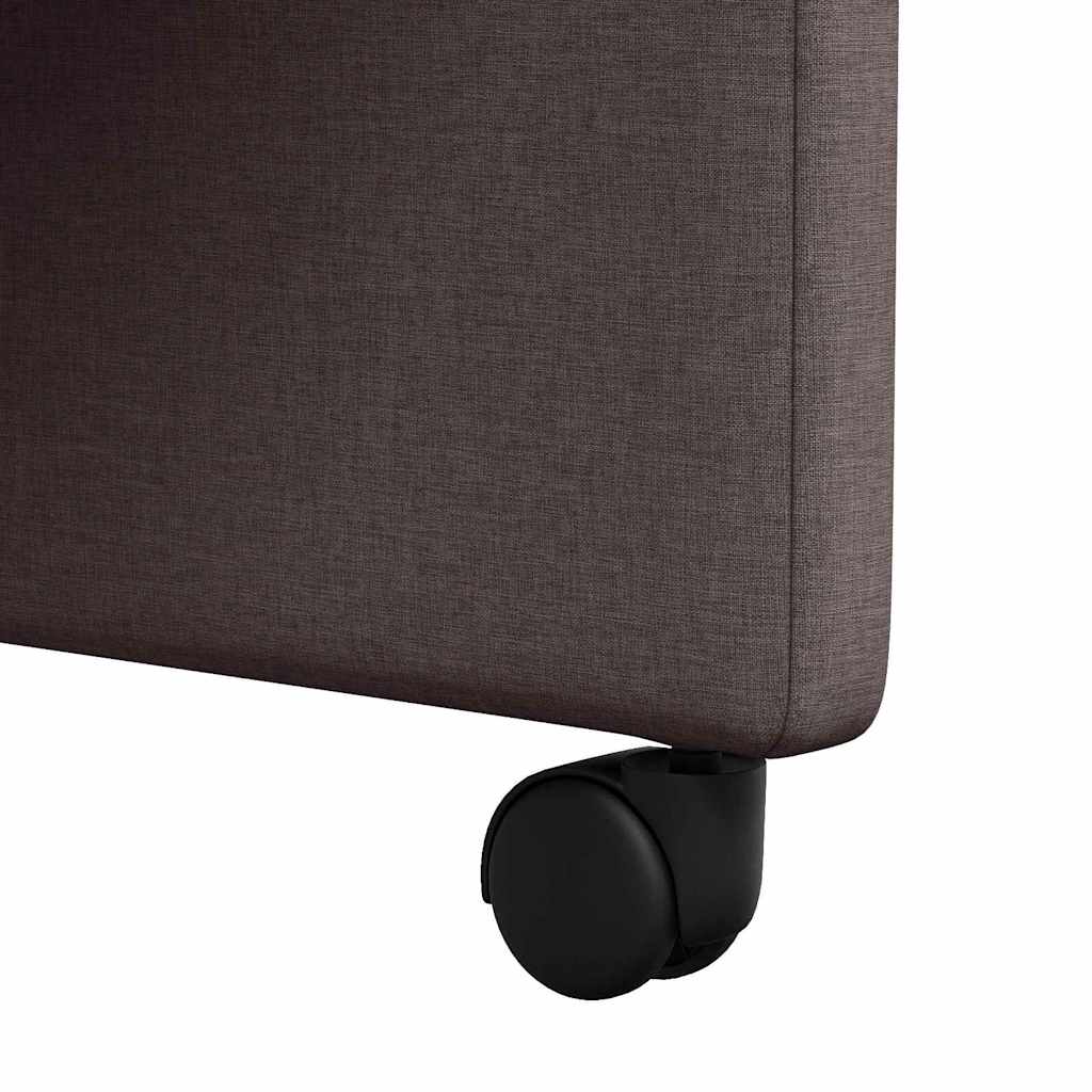 Spisebordsstole med hjul 2 pcs Mørk Brun 57 x 66 x 94 cm Stof