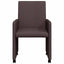 Spisebordsstole med hjul 2 pcs Mørk Brun 57 x 66 x 94 cm Stof