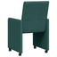 Spisebordsstole med hjul 2 pcs Mørkegrøn 57 x 66 x 94 cm Stof
