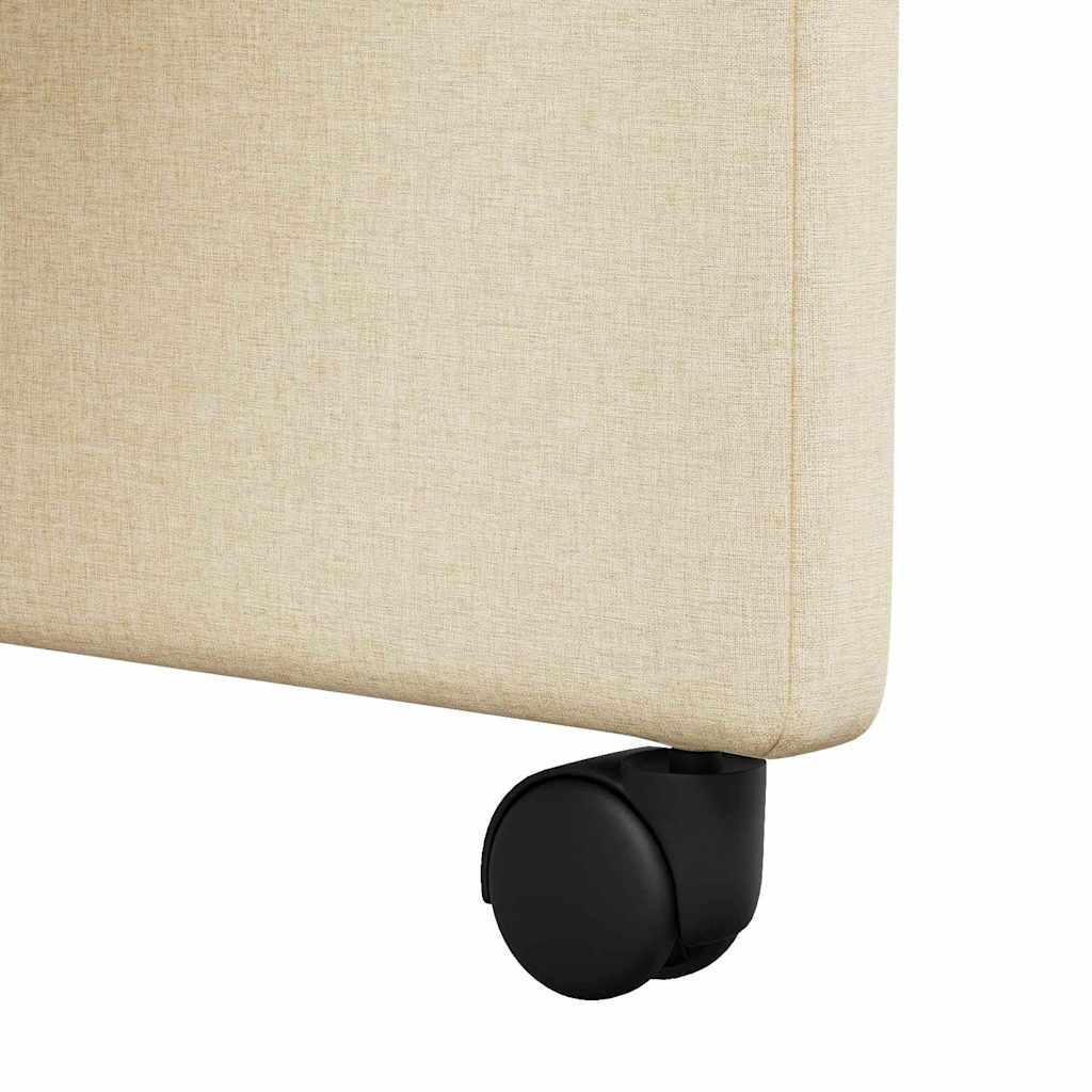 Spisebordsstole med hjul 2 pcs Creme 57 x 66 x 94 cm Stof