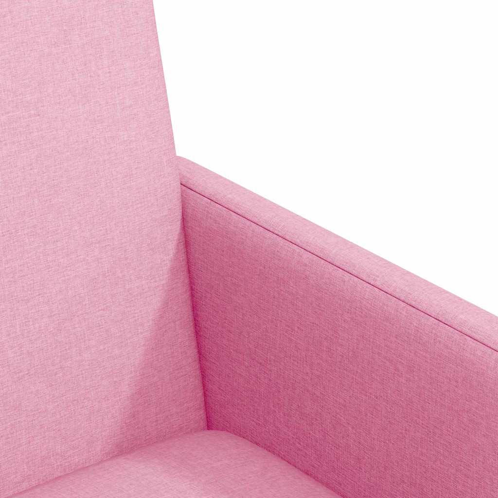 Spisebordsstole med hjul 2 pcs Lyserød 57 x 66 x 94 cm Stof