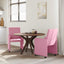 Spisebordsstole med hjul 2 pcs Lyserød 57 x 66 x 94 cm Stof