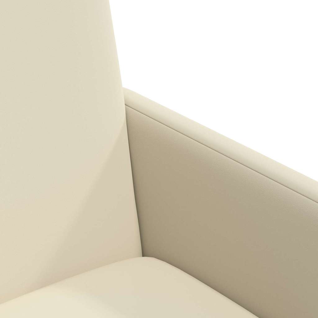 Spisebordsstole med hjul 2 pcs Creme 57 x 66 x 94 cm Kunstlæder