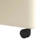 Spisebordsstole med hjul 2 pcs Creme 57 x 66 x 94 cm Kunstlæder